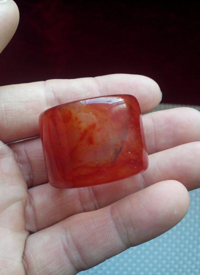 澳洲鸡血石扳指