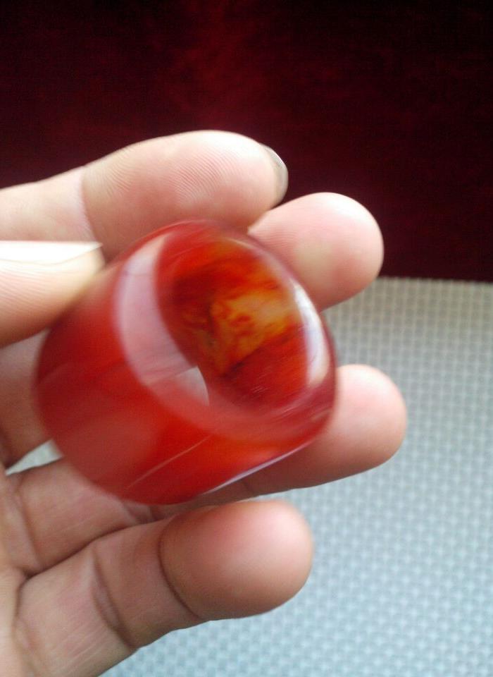 澳洲鸡血石扳指