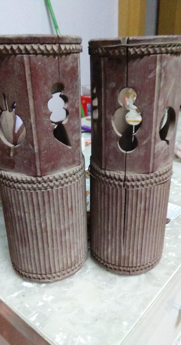 民国竹香筒一对