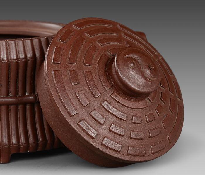 杨小云款八卦竹捆紫砂壶