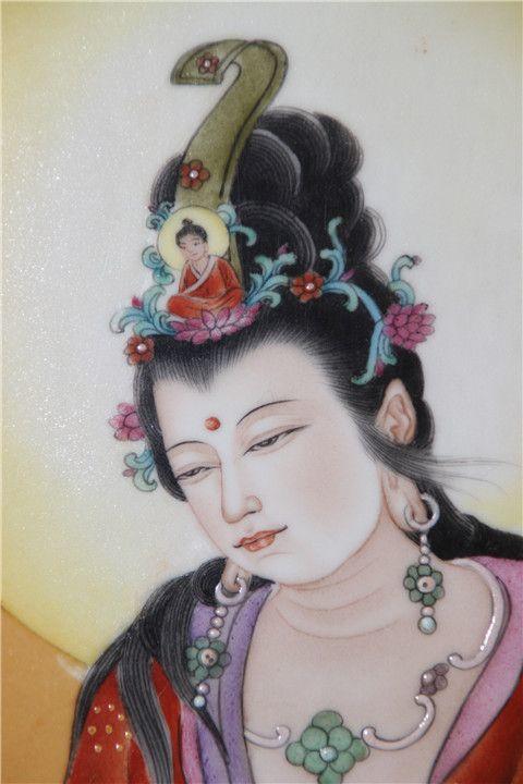 丁观鹏观音瓷版画