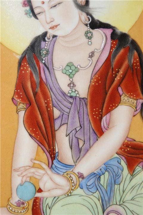 丁观鹏观音瓷版画