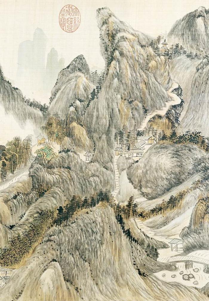 清代王敬铭山水画卷