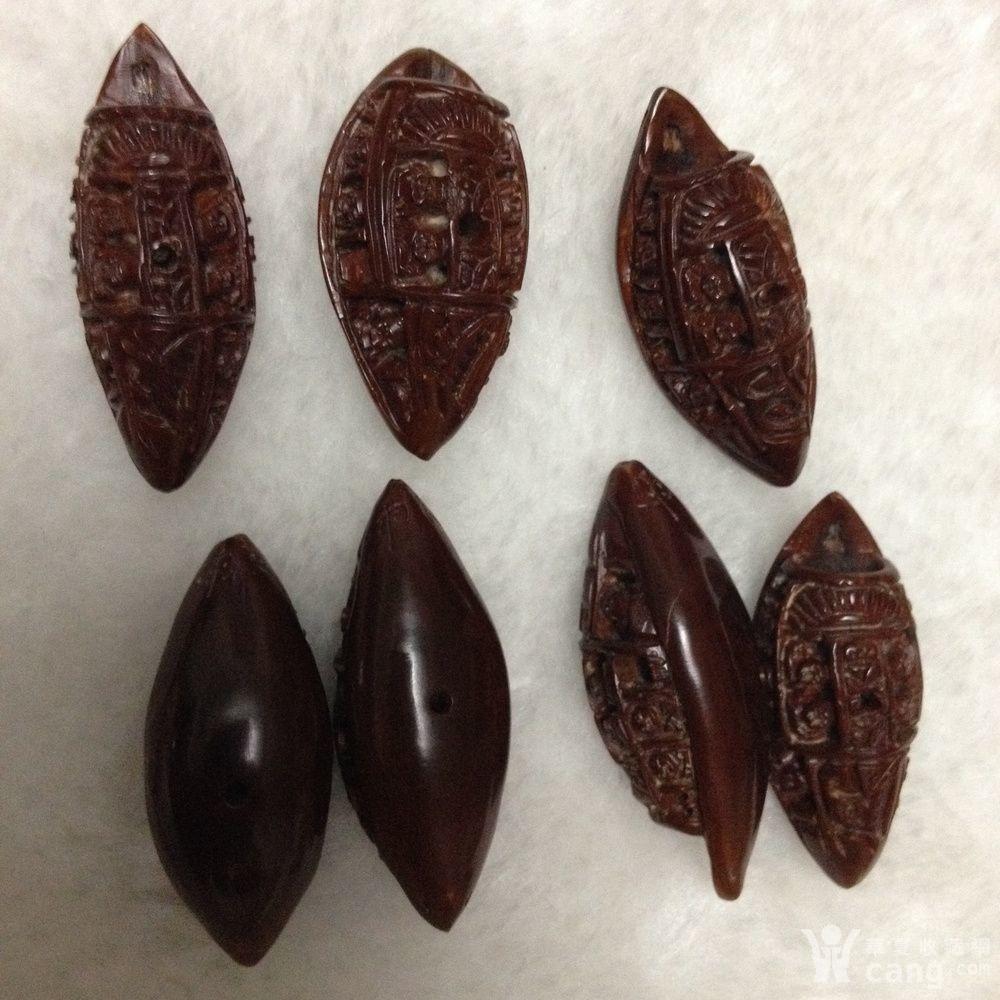 2f156j07雨辰款7粒老油核橄榄核单籽小船