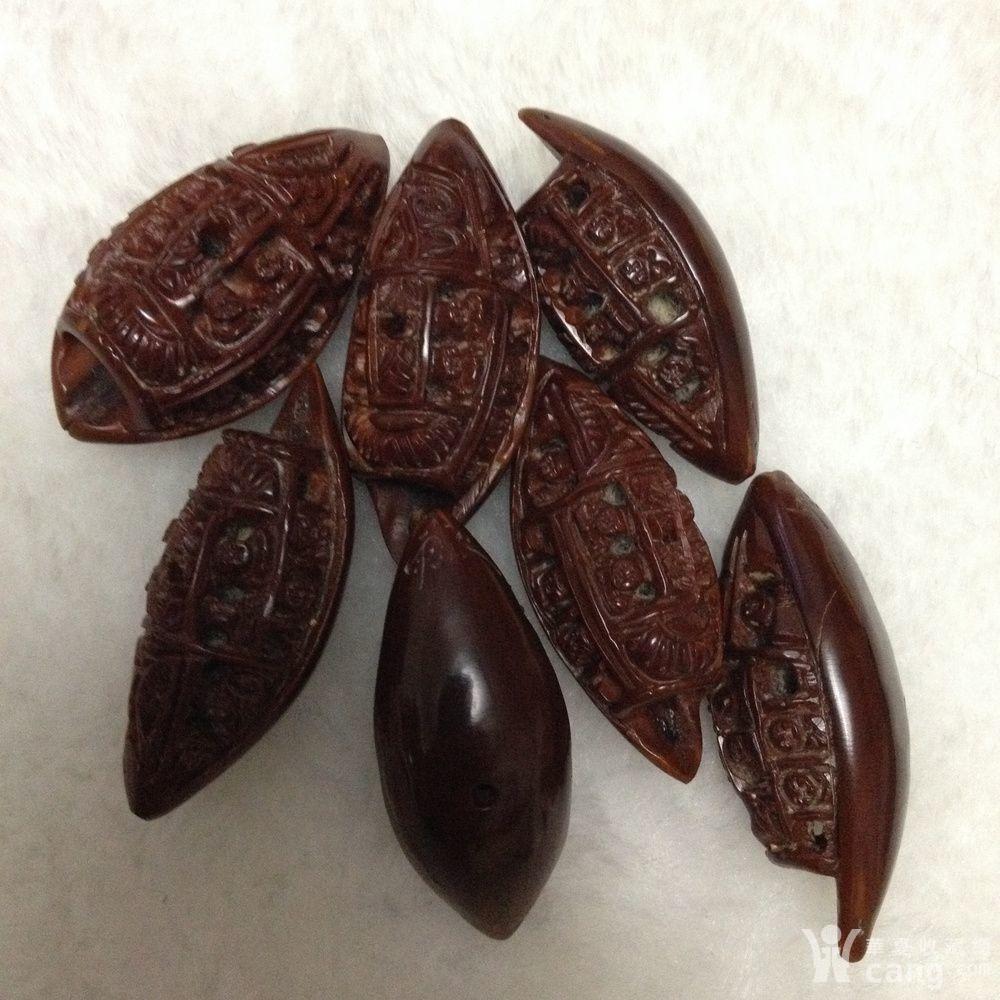 2f156j07雨辰款7粒老油核橄榄核单籽小船