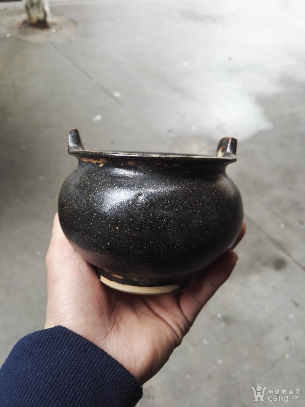 明代黑釉香炉