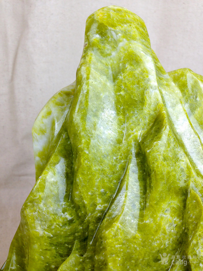 蓝田玉原石山形摆件