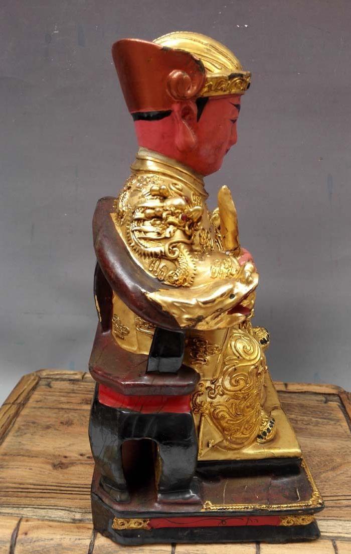 香 樟木老神像 文官