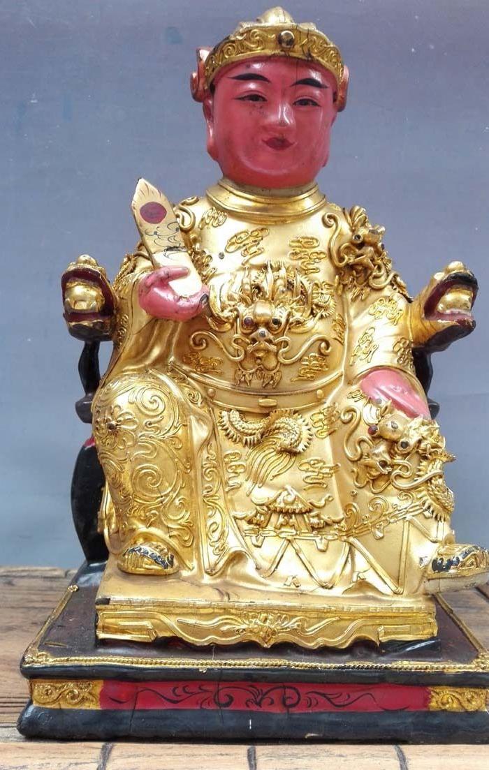 香 樟木老神像 文官