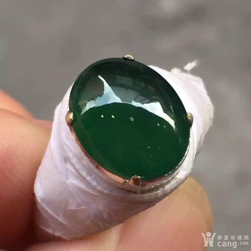 【老蓝水戒面】完美无纹裂