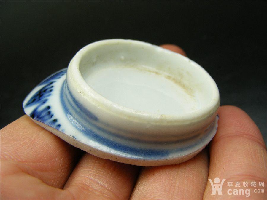 大开门 清代乾隆青花"卐"字小碗底标本(包老)