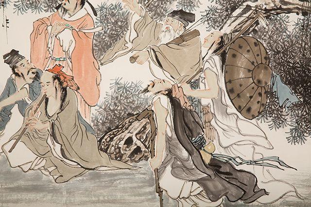 国画大师张惠文五行山水人物图 江山揽胜图 八仙图