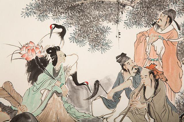 国画大师张惠文五行山水人物图 江山揽胜图 八仙图