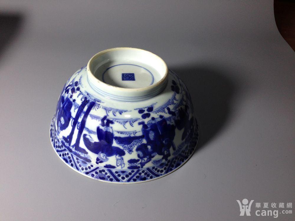 清雍正青花八蛮进宝纹大碗