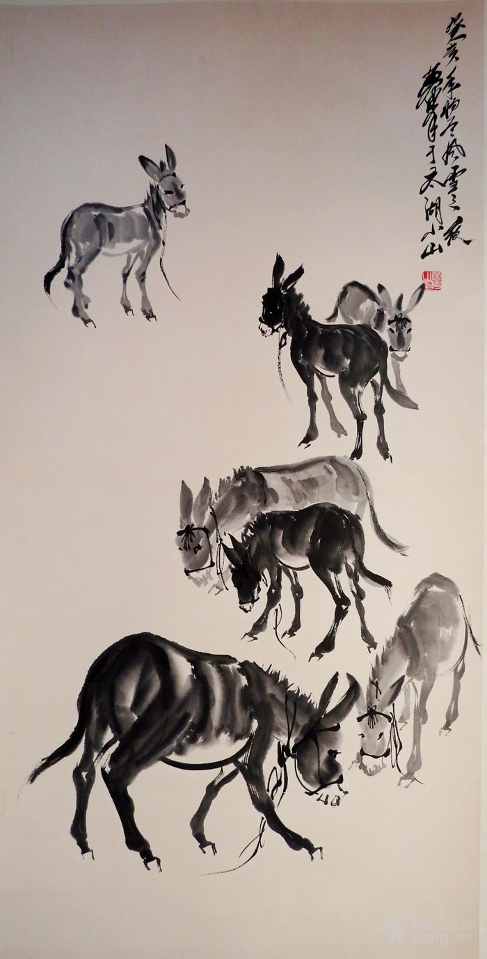 黄胄的驴四条屏真迹图片