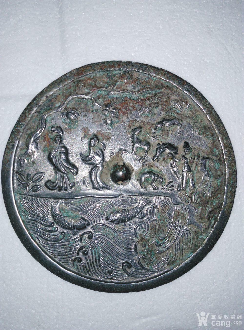 唐代柳毅传书人物故事铜镜