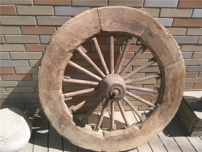 清代马车轱辘,特大木车轮子