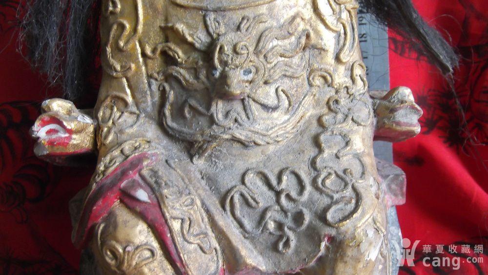 吴真人保生大帝木雕摆件,包浆还可以,木雕菩萨神像,无量天尊