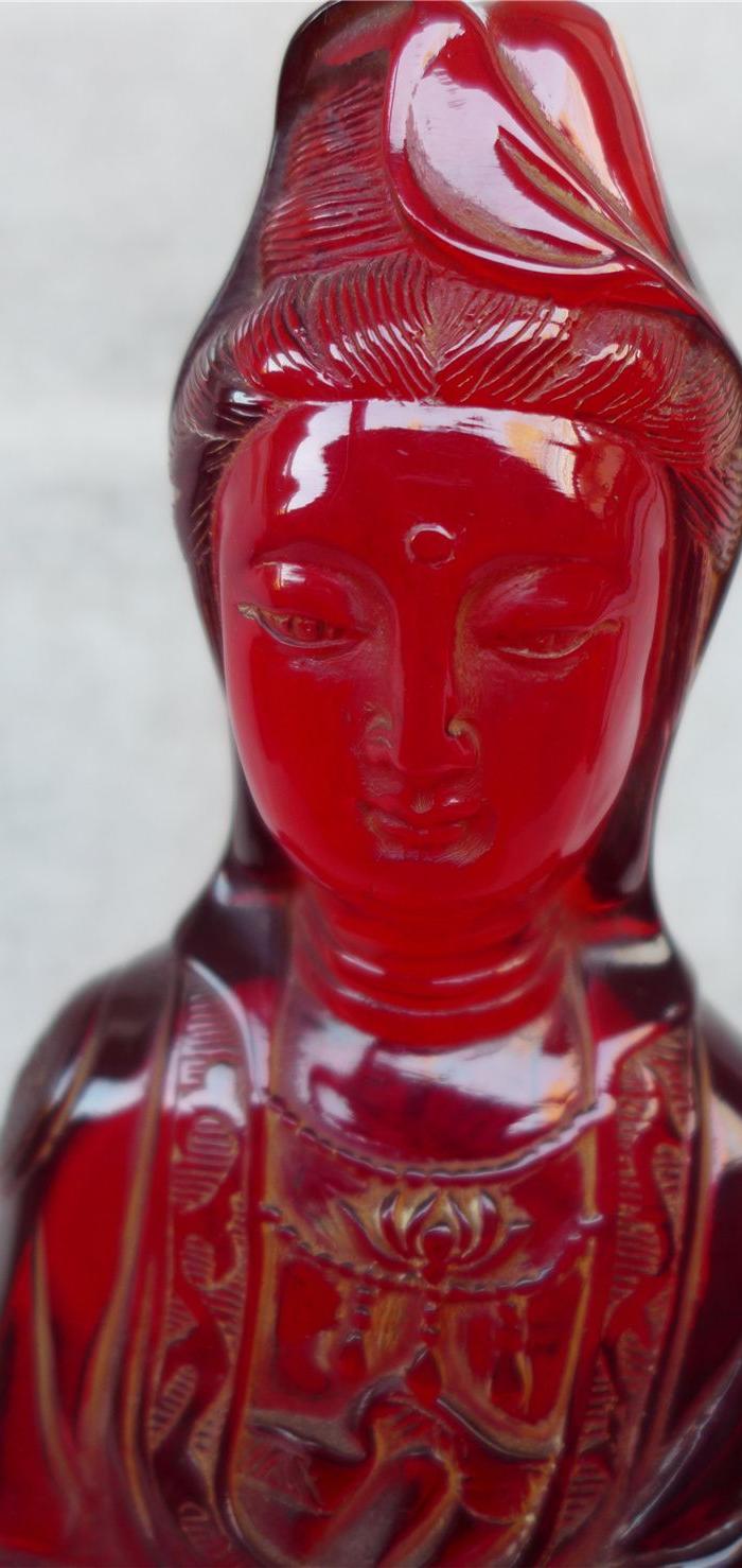 血珀观音佛尊