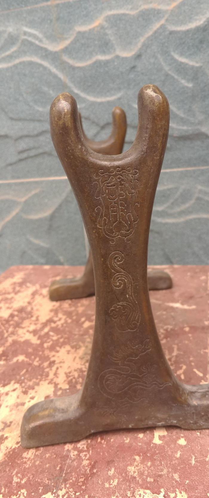 清代龙凤兵器架