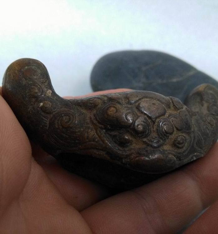 清代.龙泉*兽吞