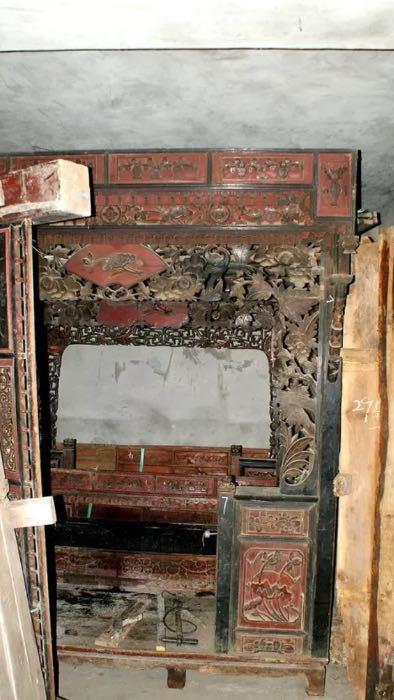 清代古床千工厢床