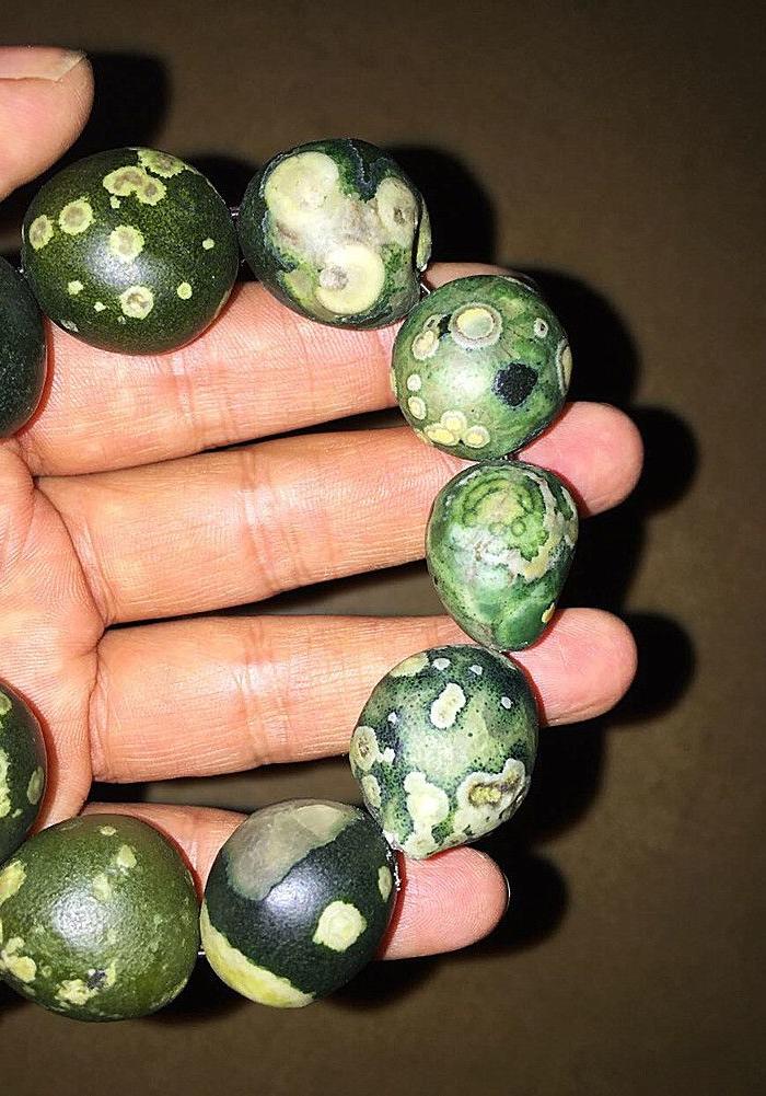 极品绿眼石2.1手串阿拉善玛瑙眼石手串经脉筋脉石手串大道至简