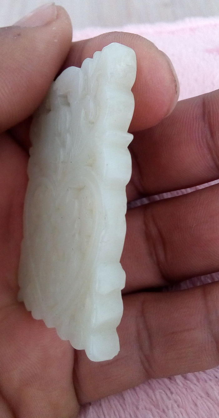 清代和田玉老拉丝工艺福牌子