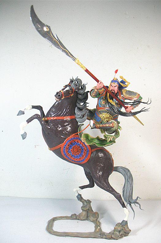 中国民间手艺泥人泥塑*五虎将之关公关羽关云长