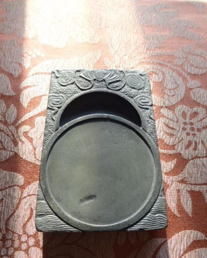 蟹壳青云蝠日月同辉澄泥砚