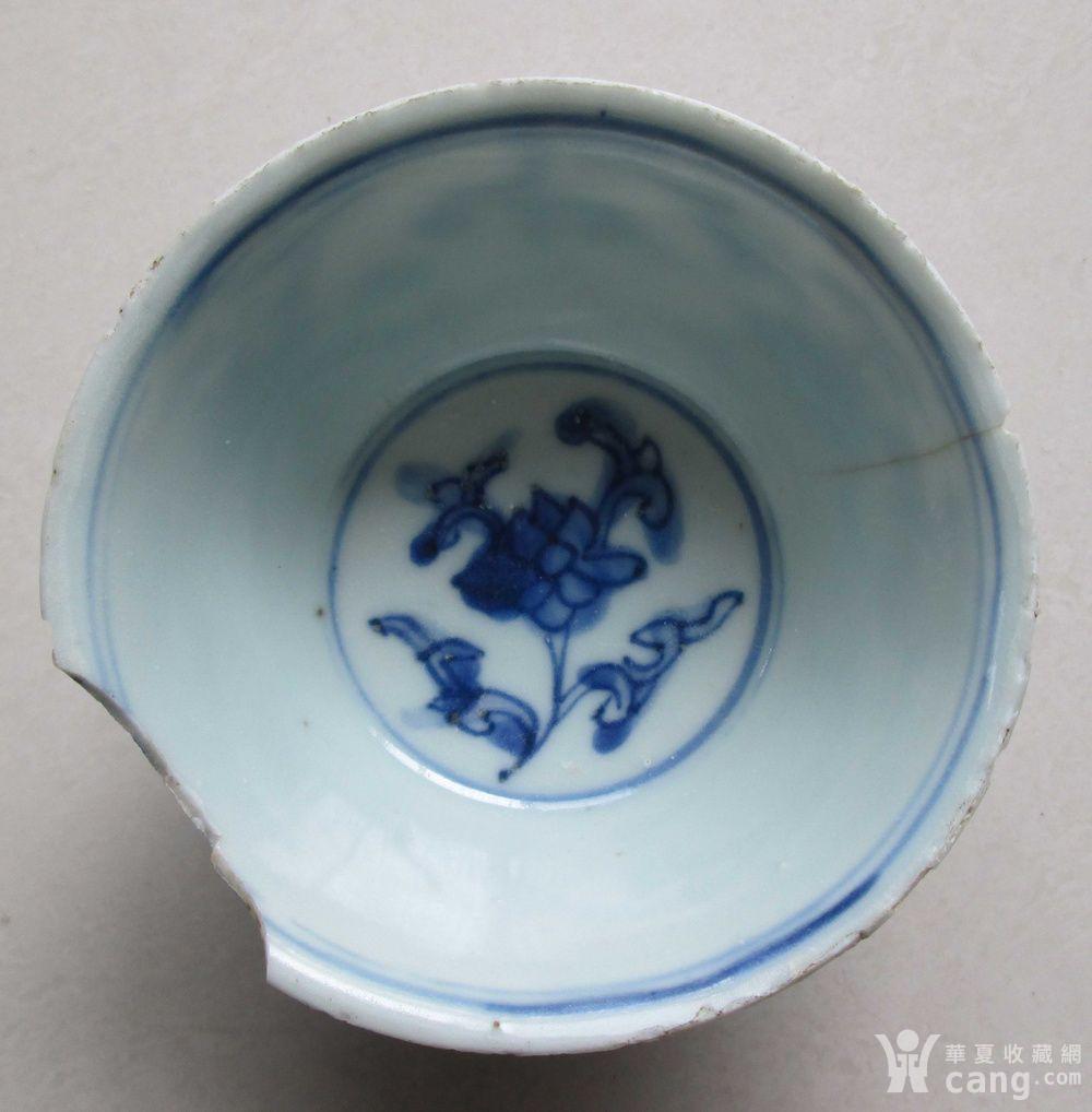 明代明晚期,万历早期青花压手杯,薄胎细路子