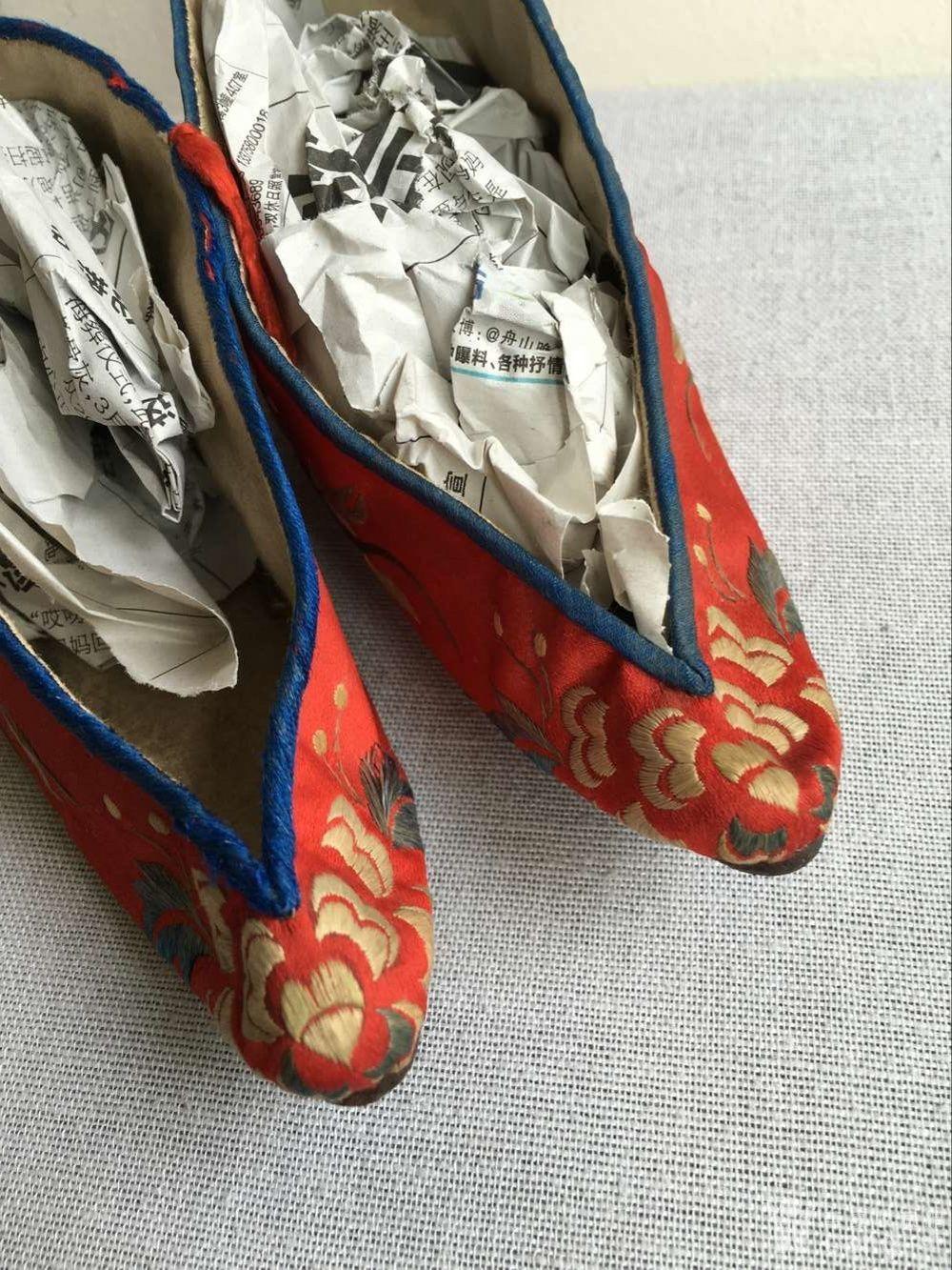 清代三寸金莲鞋一双,全新未曾穿用过