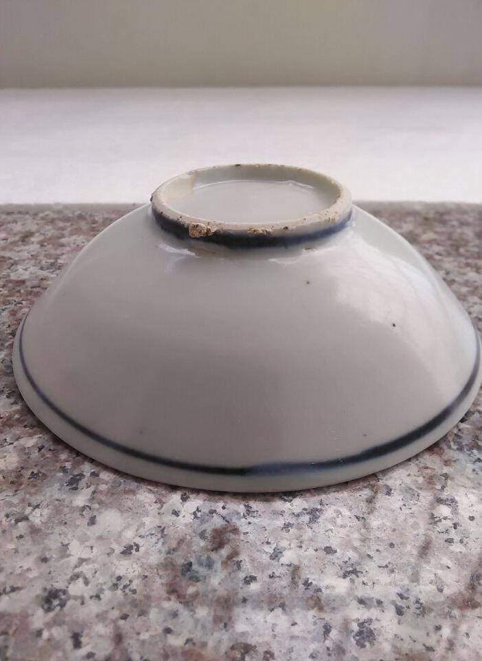 明代青花瓷碗明代青花白玉斋碗明末清初青花瓷碗古董古玩包老保真