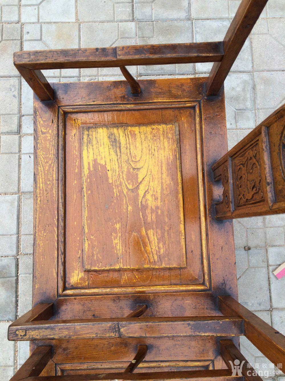 解放后漂亮厚重的老罗汉椅子一对