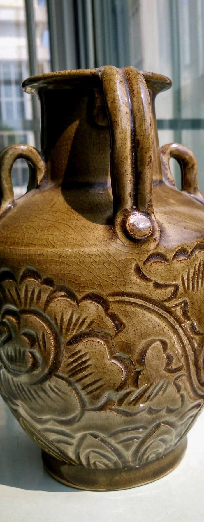 宋耀州窑 双系 龙头流 执壶