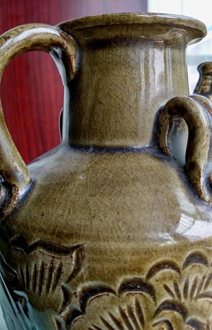 宋耀州窑 双系 龙头流 执壶