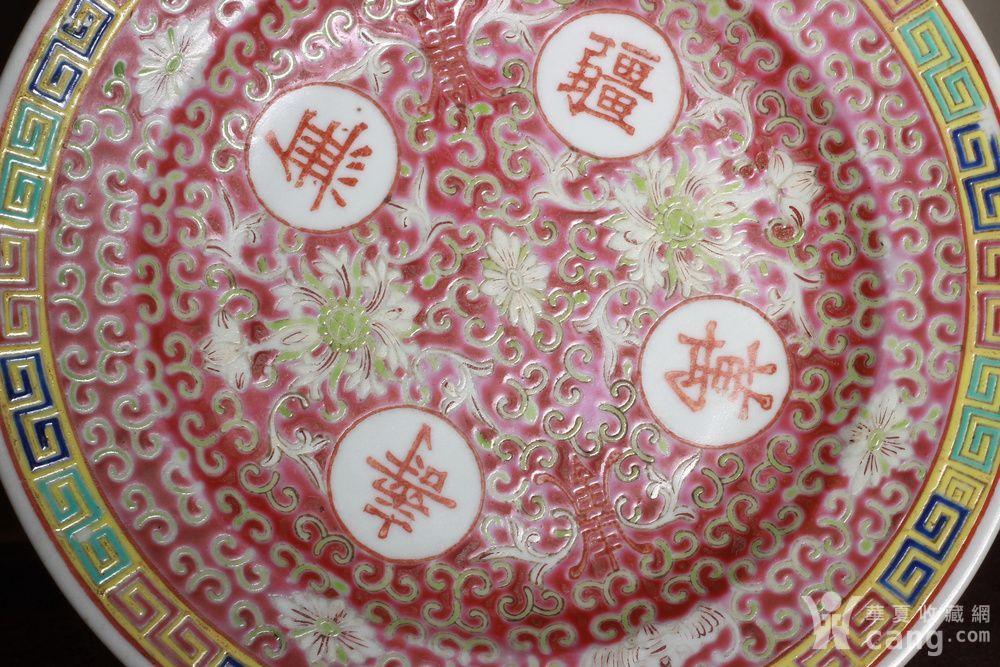 明国时期景德镇万寿无疆粉彩盘子