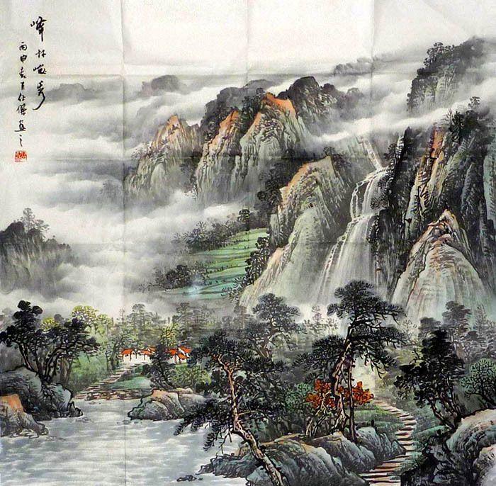 唐仕杰·八尺斗方山水