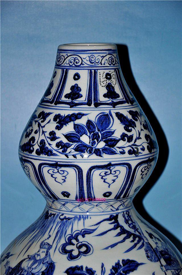 元青花人物纹葫芦瓶伊朗款_元青花人物纹葫芦瓶伊朗款价格_元青花人物