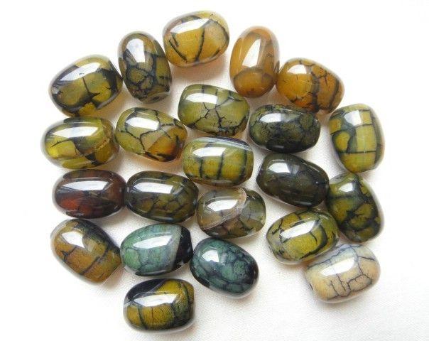 老冰裂纹玛瑙珠22枚