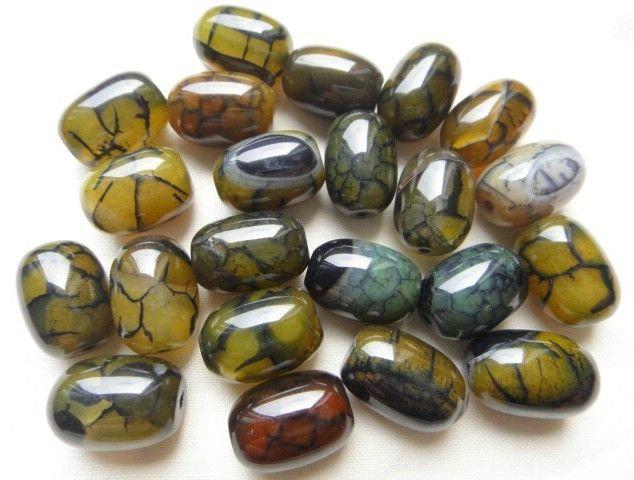 老冰裂纹玛瑙珠22枚