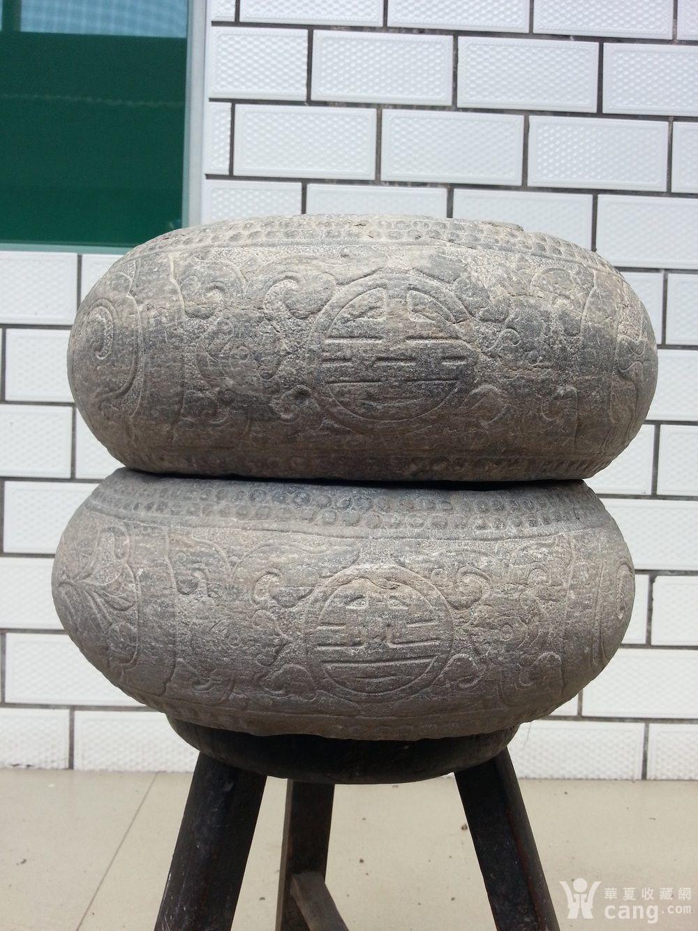 清代满工石鼓一对(781)