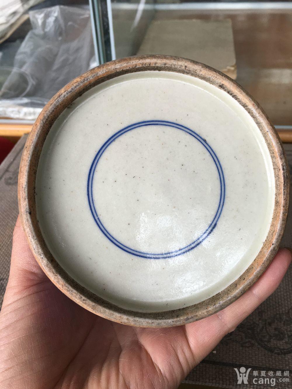 青花笔筒,底款双圈,15387830389