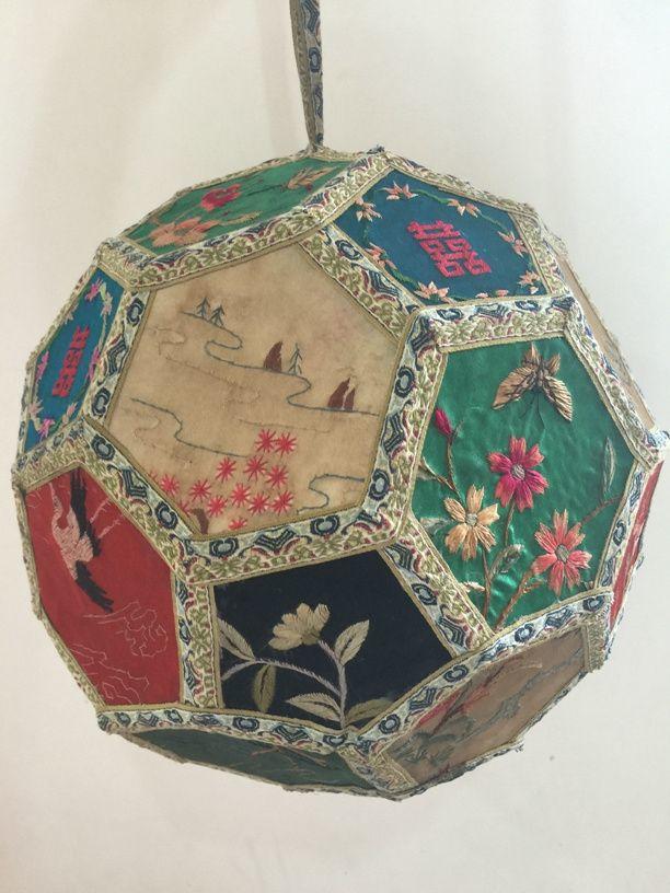 清代老刺绣绣球_地摊交易_华夏收藏网