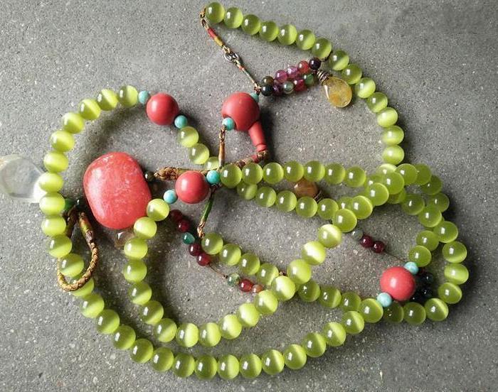 清代传世108颗猫眼石朝珠项链