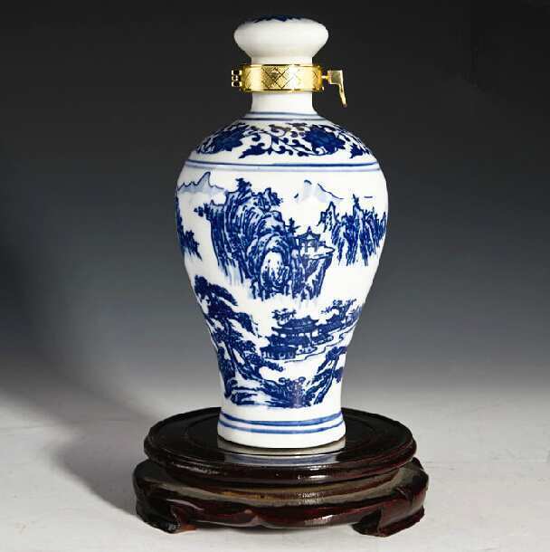 景德镇青花瓷酒瓶