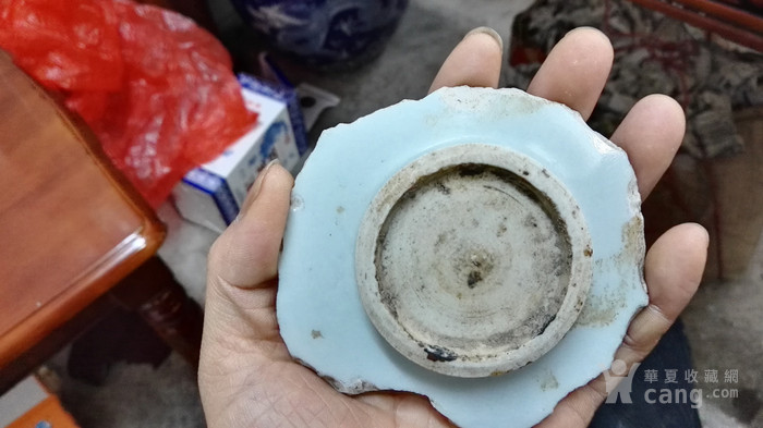 元青花莲池鸳鸯碗底标本.