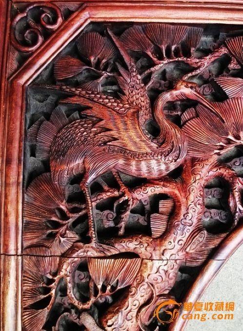 晚清 飞鸟走兽 苍松古柏 琴棋书画 清雕架子床