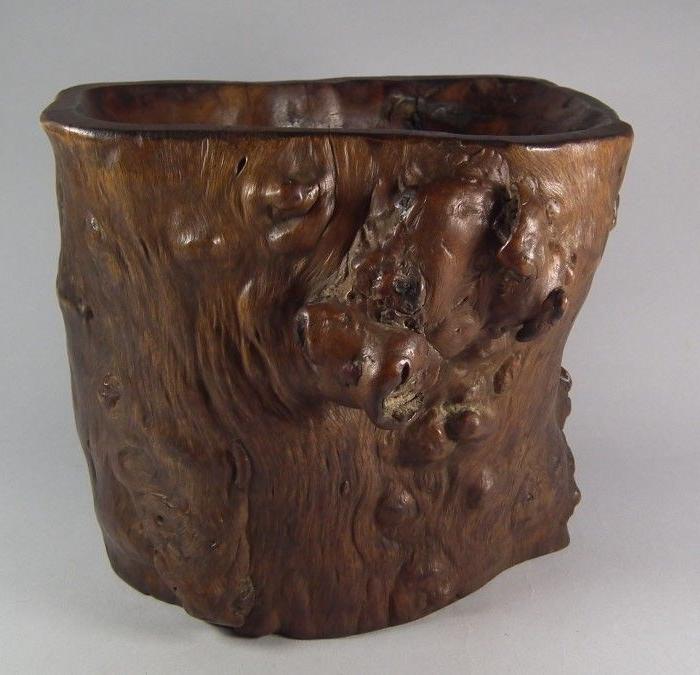 明代树瘤木随形文房大笔海