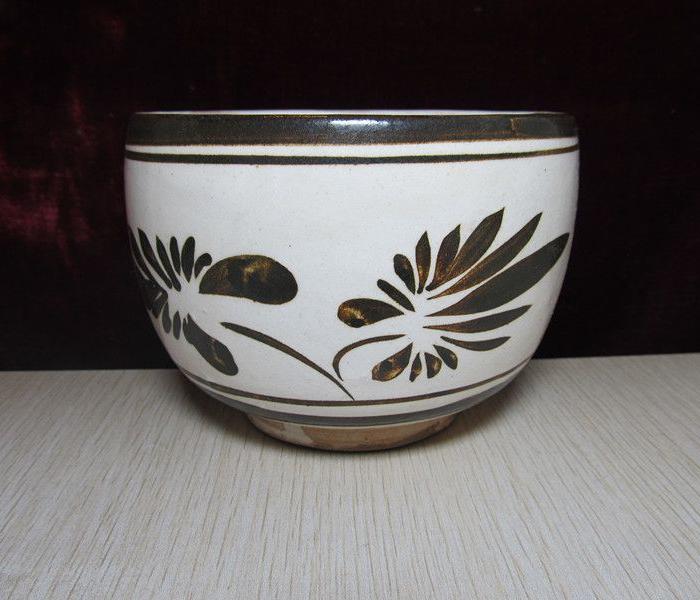 明代磁州窑墨彩香炉